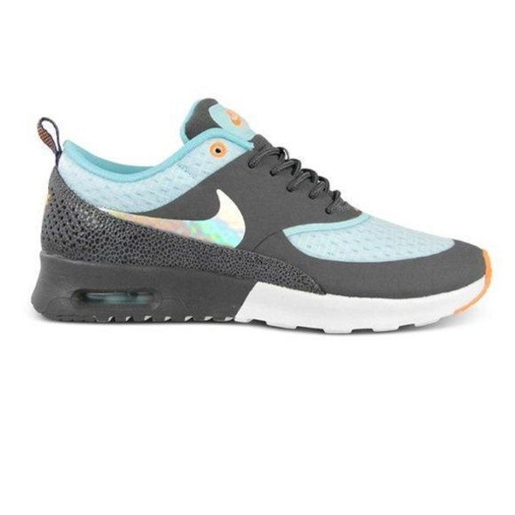 NIKE Air Max Thea Premium Holographic Silver Dark Grey Glacier Ice Women's Sz 6 - Picture 1 of 10